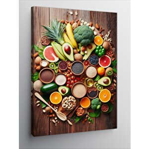 Kanvas Tablo Baharat Çeşitleri Mutfak Temalı 50x70 cm