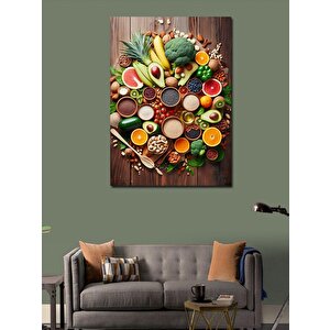 Kanvas Tablo Baharat Çeşitleri Mutfak Temalı 50x70 cm