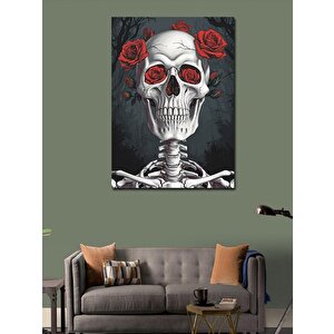 Kanvas Tablo Güller Ve İskelet 50x70 cm