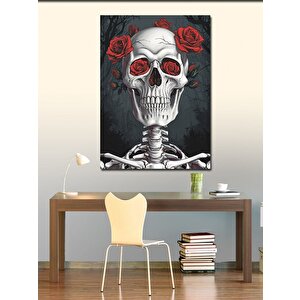 Kanvas Tablo Güller Ve İskelet 70x100 cm