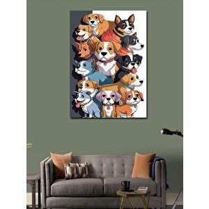 Kanvas Tablo Sevimli Köpekler 70x100 cm