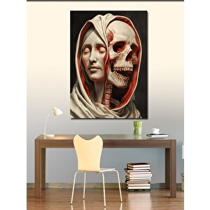 Kanvas Tablo İskelet Ve Kadın 50x70 cm