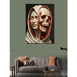 Kanvas Tablo İskelet Ve Kadın 50x70 cm