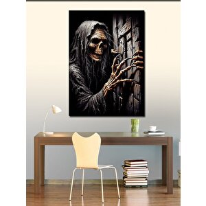 Kanvas Tablo İskelet Ve Kapı 100x140 cm