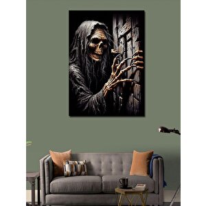 Kanvas Tablo İskelet Ve Kapı 100x140 cm