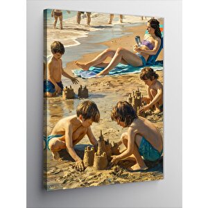 Kanvas Tablo Gün Batımında İskelet 70x100 cm