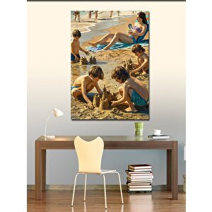 Kanvas Tablo Gün Batımında İskelet 70x100 cm