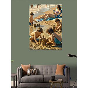 Kanvas Tablo Gün Batımında İskelet 70x100 cm