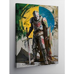 Kanvas Tablo Şövalye Ve Grafiti 70x100 cm