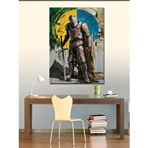 Kanvas Tablo Şövalye Ve Grafiti 70x100 cm