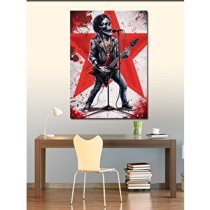 Kanvas Tablo Elektro Gitar Çalan İskelet 50x70 cm