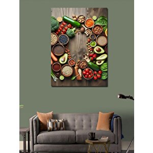Kanvas Tablo Mutfak Temalı 100x140 cm