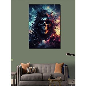 Kanvas Tablo Kapşonlu İskelet 100x140 cm