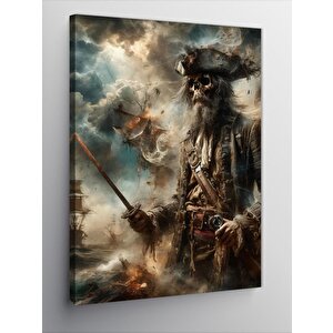 Kanvas Tablo Korsan İskelet 100x140 cm