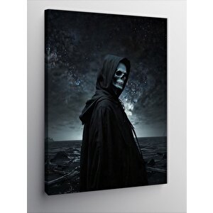 Kanvas Tablo Kapşonlu İskelet 100x140 cm
