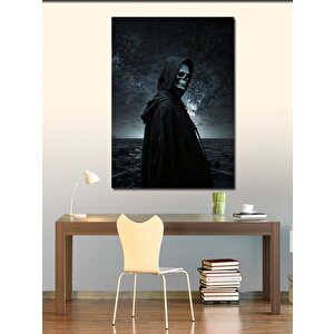 Kanvas Tablo Kapşonlu İskelet 70x100 cm