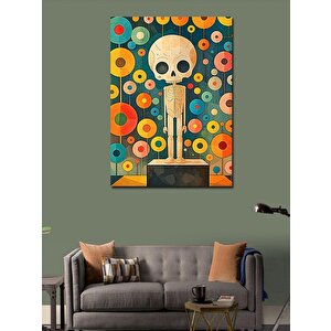 Kanvas Tablo Sevimli İskelet 100x140 cm
