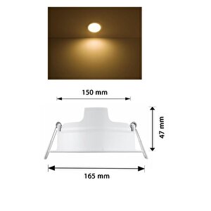 Philips Meson 17w Sıva Altı Led Spot Lamba Sarı 3000k Delik :15 Cm