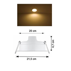 Philips Meson 23,5w Led Panel Sarı 3000k 20 Cm Mağaza Spot Armatür