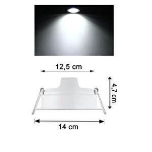 Philips Meson 12,5w Led Panel 6500k Beyaz - 12,5 Cm Mağaza Spot Armatür