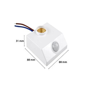 Şahnet 9w (60w) 360 Derece Hareket Sensörlü Lamba Beyaz 6500k E27