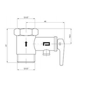 Pakkens Elektrikli Termosifon Emniyet Ventili 9 Bar Mandallı 1/2''