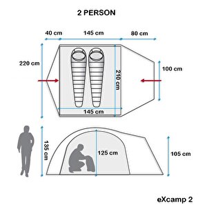 Evolite Excamp 2 Pro Çadır - 4 Mevsim