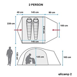 Evolite Excamp 2 Pro Çadır - 4 Mevsim