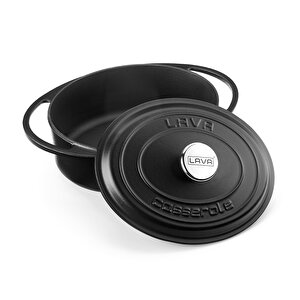 Lava Döküm Oval Tencere Döküm Demir Kapak Heritage Serisi Ölçü 22x28cm.