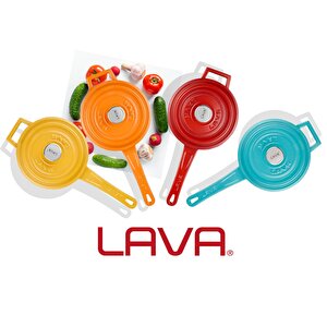 Lava Döküm Yuvarlak Sos Tenceresi Döküm Demir Yekpare Saplı Spring Serisi Çap(ø)16cm.