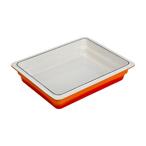 Döküm Dikdörtgen 1/2 Gastronomi Küvet Ölçü 26x33cm. Turuncu