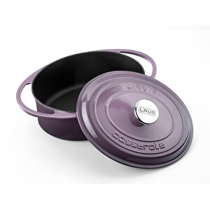 Lava Döküm Oval Tencere Döküm Demir Kapak Heritage Serisi Ölçü 22x28cm.