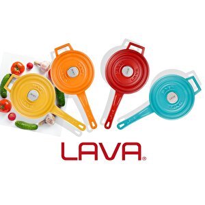 Lava Döküm Yuvarlak Sos Tenceresi Döküm Demir Yekpare Saplı Spring Serisi Çap(ø)16cm.