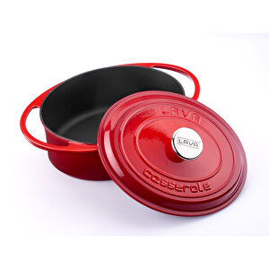 Lava Döküm Oval Tencere Döküm Demir Kapak Heritage Serisi Ölçü 22x28cm.