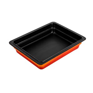 Döküm Dikdörtgen 1/2 Gastronomi Küvet Ölçü 26x33cm. Turuncu
