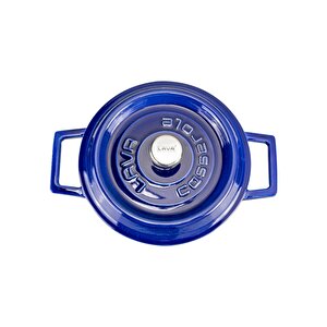 Lava Döküm Yuvarlak Tencere Döküm Demir Yekpare Kulplu Premium Serisi Çap(ø)20cm.