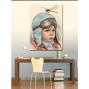 Kanvas Tablo Pilot Çocuk Ve Sinek 50x70 cm