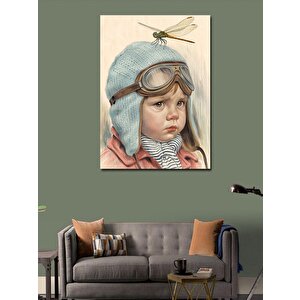 Kanvas Tablo Pilot Çocuk Ve Sinek 50x70 cm