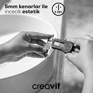 Loop Masa Üstü Çanak Lavabo Beyaz 45cm