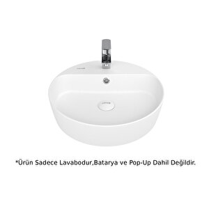 Loop Masa Üstü Çanak Lavabo Beyaz 45cm