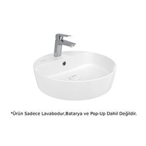 Loop Masa Üstü Çanak Lavabo Beyaz 45cm