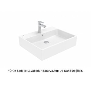 Nx260 Next Tezgah Üstü Kare Lavabo Beyaz 60cm