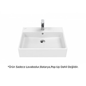 Nx260 Next Tezgah Üstü Kare Lavabo Beyaz 60cm