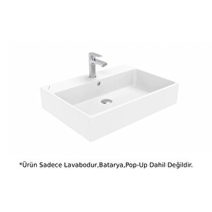 Next Tezgah Üstü Kare Lavabo Beyaz 70cm