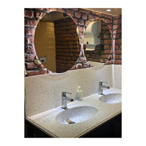 Ayna / Yuvarlak Ayna / Dekoratif Ayna / Banyo Aynası/konsol Aynası/46 Cm Çapında