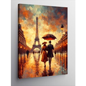 Kanvas Tablo Paris'te Aşk 100x140 cm