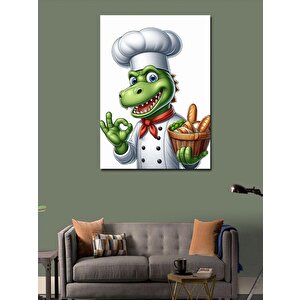 Kanvas Tablo Aşçı Timsah 50x70 cm