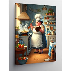 Kanvas Tablo Aşçı Kadın 100x140 cm
