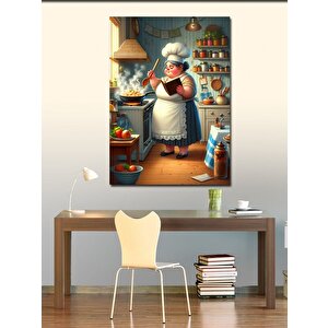 Kanvas Tablo Aşçı Kadın 100x140 cm