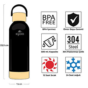 Igloo Hydrate Pro Termos 500ml-Siyah